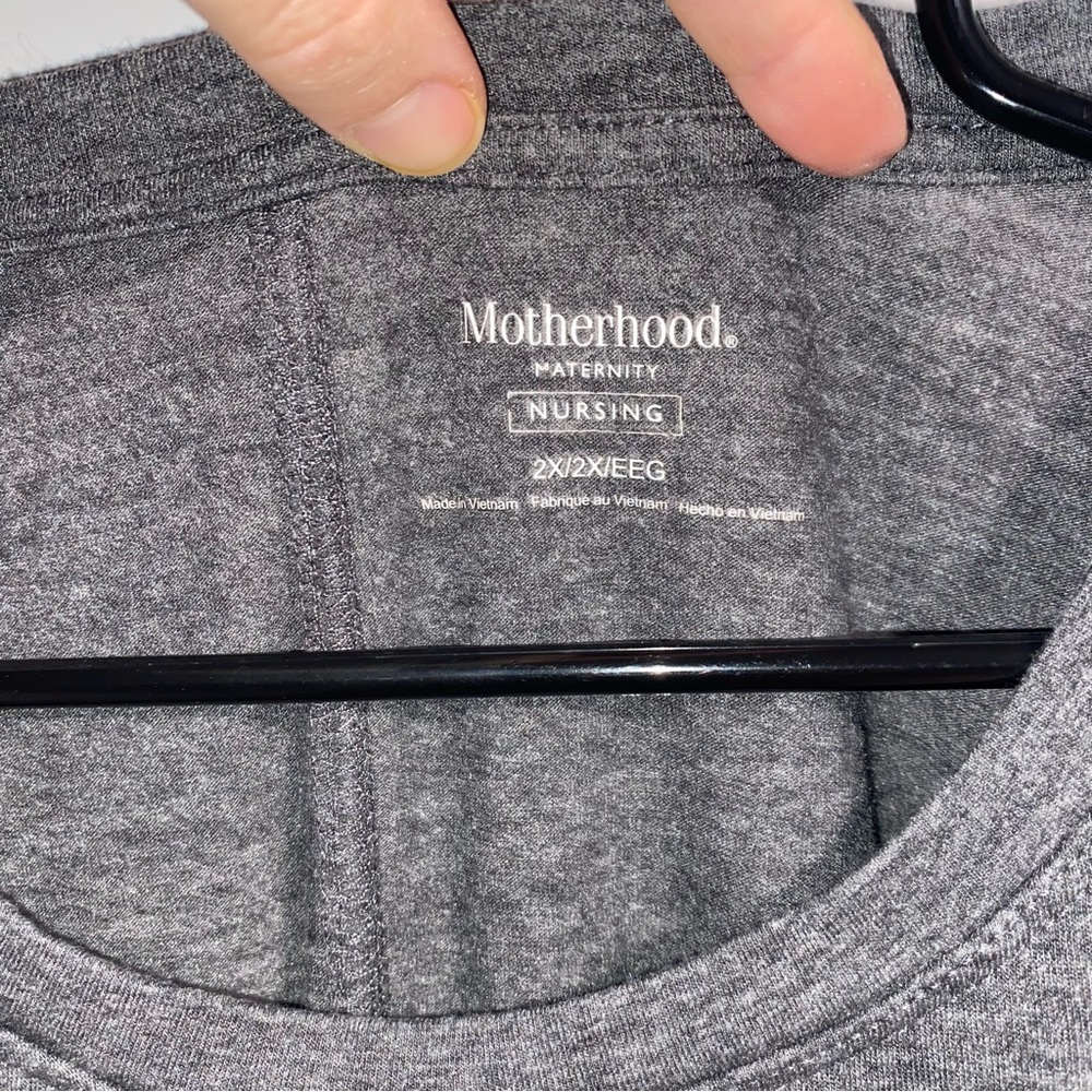 Motherhood Maternity Charcoal Nursing Top